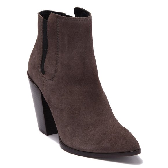 All Saints Senta Chelsea Bootie Suede in Mink Grey - Picture 2 of 7